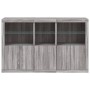 Aparador con luces LED gris Sonoma 162x37x100 cm de , Aparadores - Ref: Foro24-3209147, Precio: 284,27 €, Descuento: %