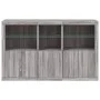 Aparador con luces LED gris Sonoma 162x37x100 cm de , Aparadores - Ref: Foro24-3209147, Precio: 278,07 €, Descuento: %