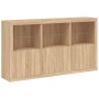 Aparador con luces LED roble Sonoma 181,5x37x100 cm de , Aparadores - Ref: Foro24-3209151, Precio: 222,02 €, Descuento: %