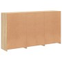 Aparador con luces LED roble Sonoma 181,5x37x100 cm de , Aparadores - Ref: Foro24-3209151, Precio: 222,02 €, Descuento: %