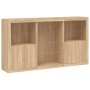 Aparador con luces LED roble Sonoma 181,5x37x100 cm de , Aparadores - Ref: Foro24-3209179, Precio: 211,94 €, Descuento: %
