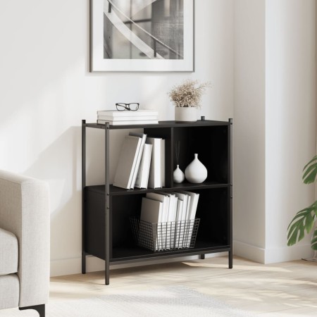 Estantería madera de ingeniería negro 72x28x77,5 cm de , Librerías y estanterías - Ref: Foro24-838878, Precio: 52,05 €, Descu...