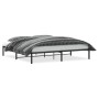 Estructura de cama de metal negro 193x203 cm de , Camas y somieres - Ref: Foro24-373661, Precio: 92,78 €, Descuento: %