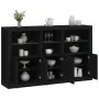Aparador con luces LED negro 162x37x100 cm by , Sideboards - Ref: Foro24-3209143, Price: 236,25 €, Discount: %