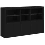 Aparador con luces LED negro 162x37x100 cm by , Sideboards - Ref: Foro24-3209143, Price: 236,25 €, Discount: %