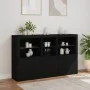 Aparador con luces LED negro 162x37x100 cm by , Sideboards - Ref: Foro24-3209143, Price: 236,25 €, Discount: %