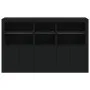 Aparador con luces LED negro 162x37x100 cm by , Sideboards - Ref: Foro24-3209143, Price: 236,25 €, Discount: %