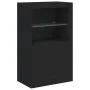 Aparador con luces LED negro 162x37x100 cm by , Sideboards - Ref: Foro24-3209143, Price: 236,25 €, Discount: %