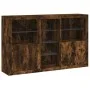 Aparador con luces LED roble ahumado 162x37x100 cm by , Sideboards - Ref: Foro24-3209174, Price: 260,54 €, Discount: %