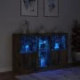 Aparador con luces LED roble ahumado 162x37x100 cm by , Sideboards - Ref: Foro24-3209174, Price: 260,54 €, Discount: %