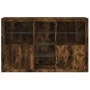 Aparador con luces LED roble ahumado 162x37x100 cm by , Sideboards - Ref: Foro24-3209174, Price: 260,54 €, Discount: %