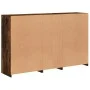 Aparador con luces LED roble ahumado 162x37x100 cm by , Sideboards - Ref: Foro24-3209174, Price: 260,54 €, Discount: %