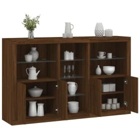 Sideboard mit LED-Lichtern in Eichenbraun 162x37x100 cm von , Sideboards - Ref: Foro24-3209176, Preis: 239,16 €, Rabatt: %
