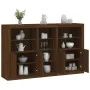 Aparador con luces LED roble marrón 162x37x100 cm by , Sideboards - Ref: Foro24-3209176, Price: 239,16 €, Discount: %
