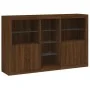 Aparador con luces LED roble marrón 162x37x100 cm by , Sideboards - Ref: Foro24-3209176, Price: 239,16 €, Discount: %