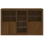 Aparador con luces LED roble marrón 162x37x100 cm by , Sideboards - Ref: Foro24-3209176, Price: 239,16 €, Discount: %
