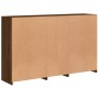Aparador con luces LED roble marrón 162x37x100 cm de , Aparadores - Ref: Foro24-3209176, Precio: 247,20 €, Descuento: %