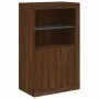 Aparador con luces LED roble marrón 162x37x100 cm by , Sideboards - Ref: Foro24-3209176, Price: 239,16 €, Discount: %