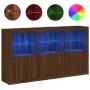 Sideboard mit LED-Lichtern in Eichenbraun 181,5x37x100 cm von , Sideboards - Ref: Foro24-3209155, Preis: 261,57 €, Rabatt: %