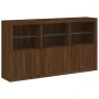 Sideboard mit LED-Lichtern in Eichenbraun 181,5x37x100 cm von , Sideboards - Ref: Foro24-3209155, Preis: 261,57 €, Rabatt: %
