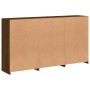Aparador con luces LED roble marrón 181,5x37x100 cm de , Aparadores - Ref: Foro24-3209155, Precio: 270,37 €, Descuento: %