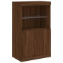 Aparador con luces LED roble marrón 181,5x37x100 cm de , Aparadores - Ref: Foro24-3209155, Precio: 270,37 €, Descuento: %