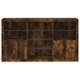Aparador con luces LED roble ahumado 181,5x37x100 cm de , Aparadores - Ref: Foro24-3209181, Precio: 274,63 €, Descuento: %