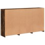 Aparador con luces LED roble ahumado 181,5x37x100 cm de , Aparadores - Ref: Foro24-3209181, Precio: 274,63 €, Descuento: %