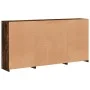 Aparador con luces LED roble ahumado 202x37x100 cm de , Aparadores - Ref: Foro24-3209160, Precio: 315,18 €, Descuento: %