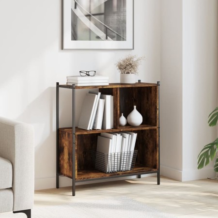 Estantería madera de ingeniería roble ahumado 72x28x77,5 cm de , Librerías y estanterías - Ref: Foro24-838880, Precio: 50,61 ...