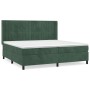 Cama box spring con colchón terciopelo verde oscuro 200x200 cm de , Camas y somieres - Ref: Foro24-3132822, Precio: 719,30 €,...