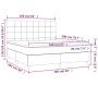 Cama box spring colchón luces LED tela marrón oscuro 160x200cm de , Camas y somieres - Ref: Foro24-3134888, Precio: 560,41 €,...