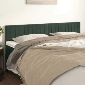Kopfteile 2 Einheiten aus dunkelgrünem Samt 100x5x78/88 cm von , Kopf- und Fußteile - Ref: Foro24-346295, Preis: 71,79 €, Rab...