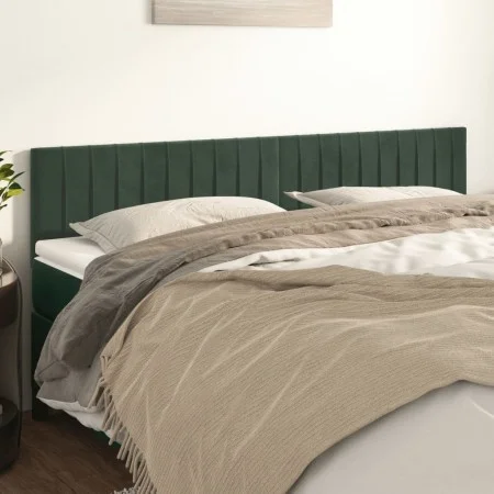 Kopfteile 2 Einheiten aus dunkelgrünem Samt 100x5x78/88 cm von , Kopf- und Fußteile - Ref: Foro24-346295, Preis: 71,79 €, Rab...