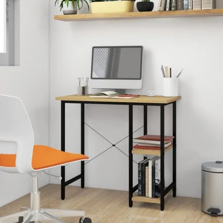 Escritorio para ordenador MDF metal negro roble 80x40x72 cm de , Escritorios - Ref: Foro24-20557, Precio: 67,22 €, Descuento: %