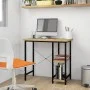 Escritorio para ordenador MDF metal negro roble 80x40x72 cm de , Escritorios - Ref: Foro24-20557, Precio: 67,22 €, Descuento: %