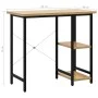 Escritorio para ordenador MDF metal negro roble 80x40x72 cm de , Escritorios - Ref: Foro24-20557, Precio: 67,22 €, Descuento: %