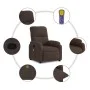 Sillón reclinable de masaje tela de microfibra marrón de , Sillones - Ref: Foro24-373455, Precio: 233,26 €, Descuento: %