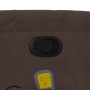 Sillón reclinable de masaje tela de microfibra marrón de , Sillones - Ref: Foro24-373455, Precio: 239,45 €, Descuento: %