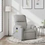 Sillón reclinable de masaje tela de microfibra gris claro de , Sillones - Ref: Foro24-373457, Precio: 230,89 €, Descuento: %