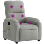 Sillón reclinable de masaje tela de microfibra gris claro de , Sillones - Ref: Foro24-373457, Precio: 255,79 €, Descuento: %
