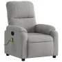 Sillón reclinable de masaje tela de microfibra gris claro de , Sillones - Ref: Foro24-373457, Precio: 230,89 €, Descuento: %