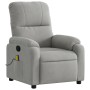 Sillón reclinable de masaje tela de microfibra gris claro de , Sillones - Ref: Foro24-373457, Precio: 255,79 €, Descuento: %