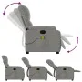 Sillón reclinable de masaje tela de microfibra gris claro de , Sillones - Ref: Foro24-373457, Precio: 230,89 €, Descuento: %
