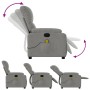 Sillón reclinable de masaje tela de microfibra gris claro de , Sillones - Ref: Foro24-373457, Precio: 255,79 €, Descuento: %