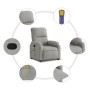 Sillón reclinable de masaje tela de microfibra gris claro de , Sillones - Ref: Foro24-373457, Precio: 255,79 €, Descuento: %