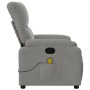 Sillón reclinable de masaje tela de microfibra gris claro de , Sillones - Ref: Foro24-373457, Precio: 255,79 €, Descuento: %
