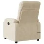 Sillón reclinable de masaje tela de microfibra color crema de , Sillones - Ref: Foro24-373460, Precio: 250,47 €, Descuento: %