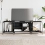 Mueble de TV de madera de ingeniería negro 153x37x50 cm de , Muebles TV - Ref: Foro24-837602, Precio: 65,81 €, Descuento: %