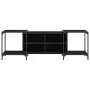 Mueble de TV de madera de ingeniería negro 153x37x50 cm de , Muebles TV - Ref: Foro24-837602, Precio: 65,12 €, Descuento: %